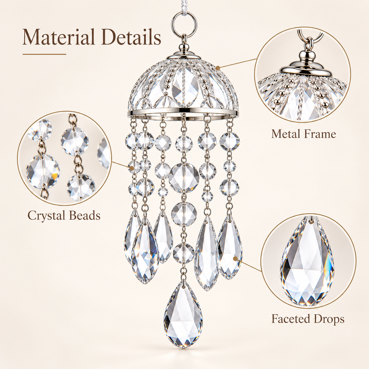 Velmoriao Crystal Prism Hanging Decor