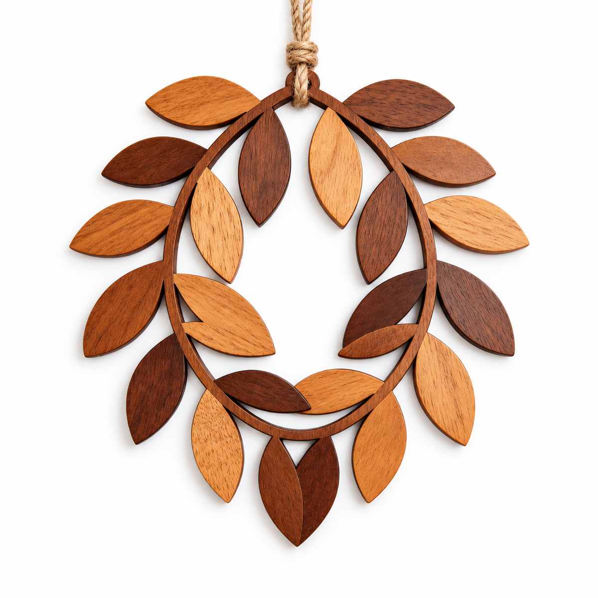 Velmoriao Wooden Leaf Wall Hanging Decor