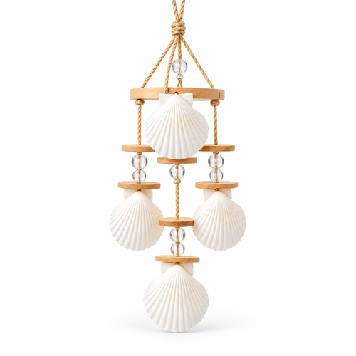 Velmoriao Seashell Hanging Wind Chime Decor