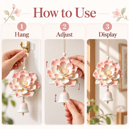 Velmoriao Floral Hanging Bell Decor