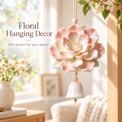 Velmoriao Floral Hanging Bell Decor