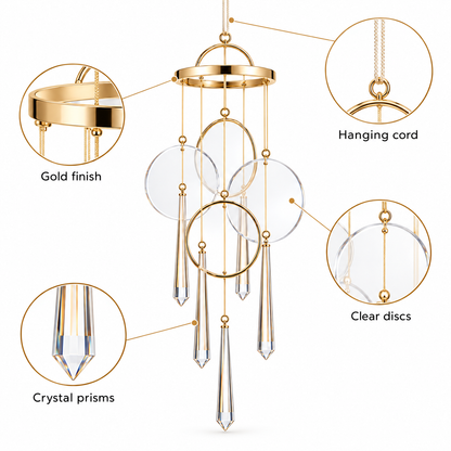 Velmoriao Crystal Ring Hanging Decor