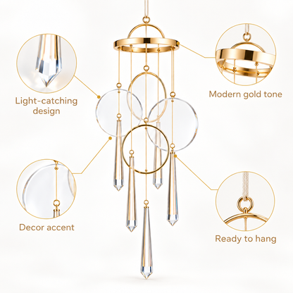 Velmoriao Crystal Ring Hanging Decor
