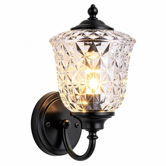 Velmoriao Crystal Glass Outdoor Wall Light